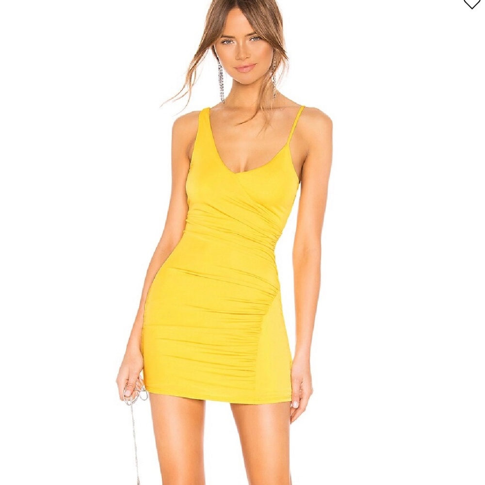h:ours (REVOLVE) Jaxton Yellow Mini Dress | Size: XS